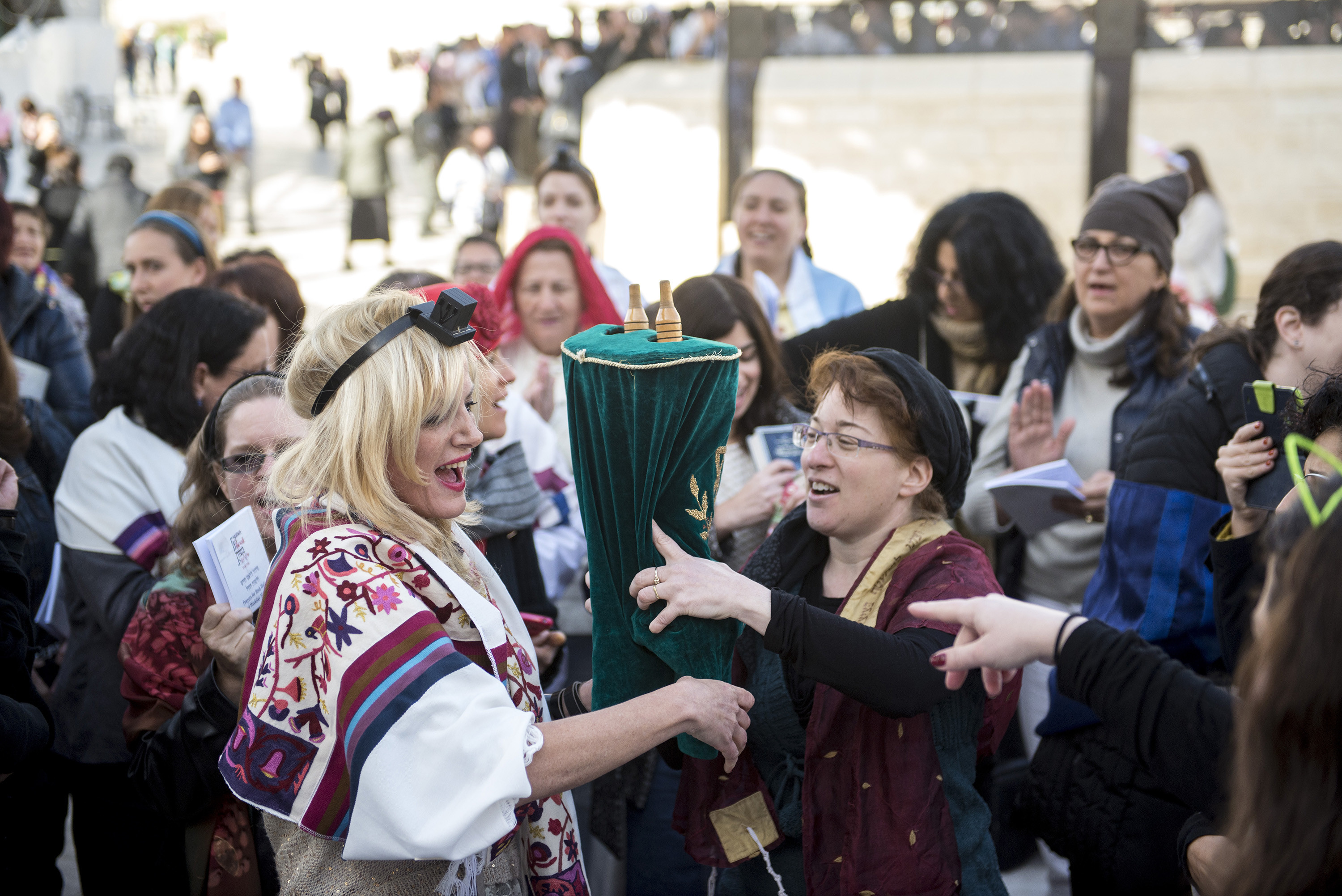 Women of the Wall with a Torah Scroll